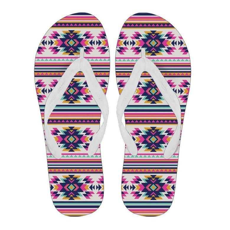 Navajo Native American Indians Aztec Tribal Print Men & Women Flip Flops