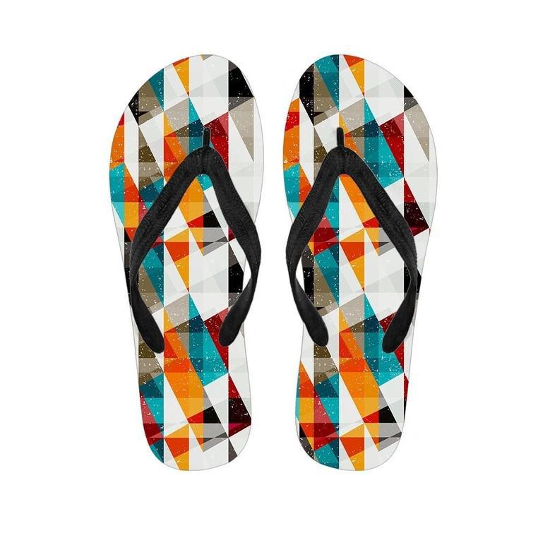 Neon Geometric Men's Flip Flops