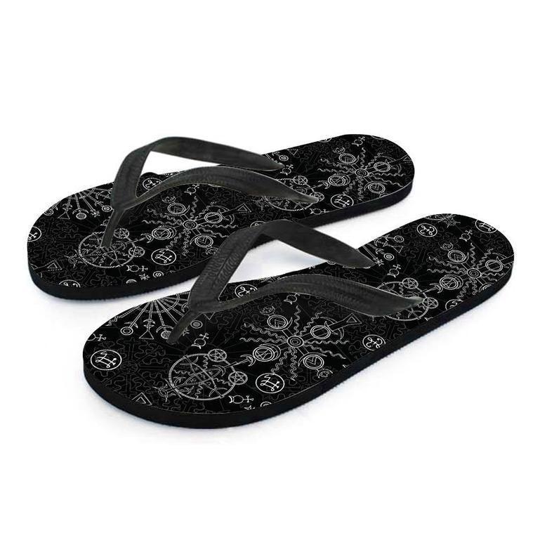 Occult Witch Gothic Men's Flip Flops