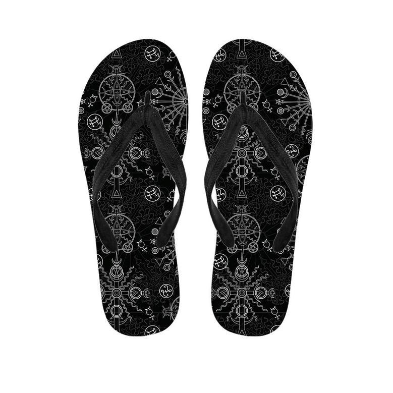 Occult Witch Gothic Men's Flip Flops