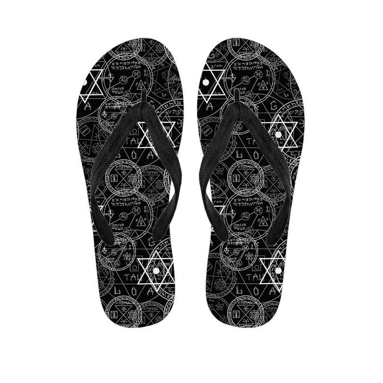 Pentagram Gothic Witch Men's Flip Flops