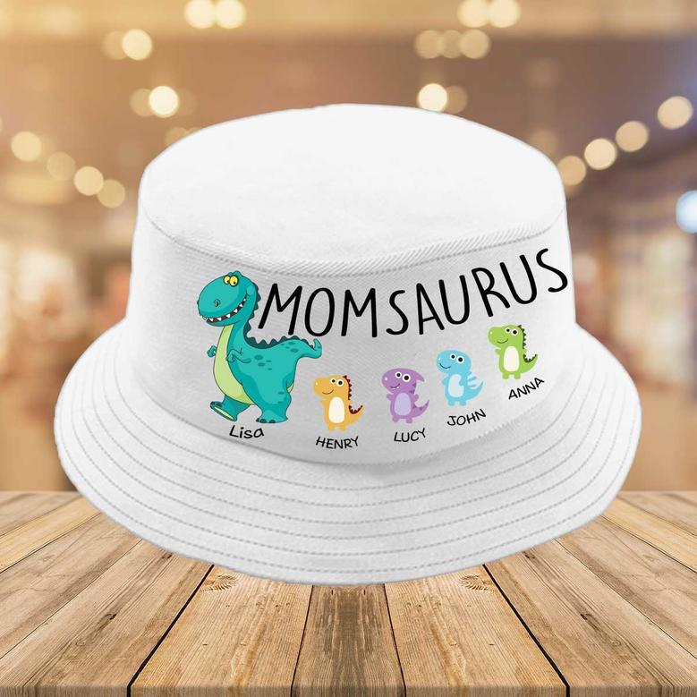 Personalized Mimisaurus, Nanasaurus with Grandkids Bucket Hat for Grandma