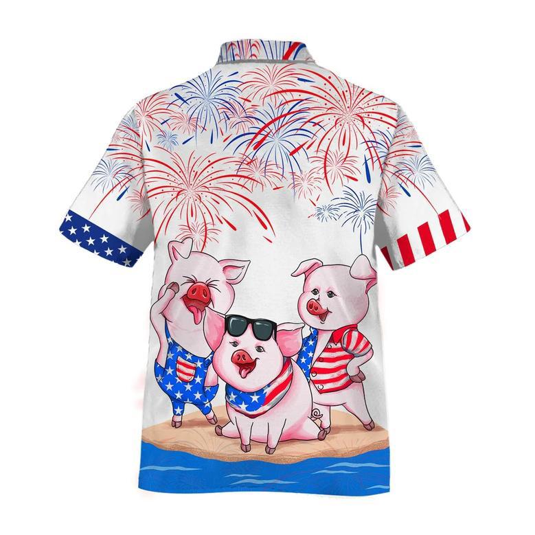 Pig Aloha Full Print Hawaiian Shirt, Independence Day Hawaii Beach Shirts For Pig Lover, Pet Lover Hawaii Shirt