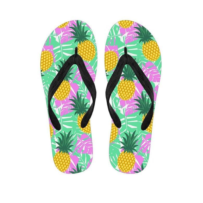 Pineapple Print Men's Flip Flops