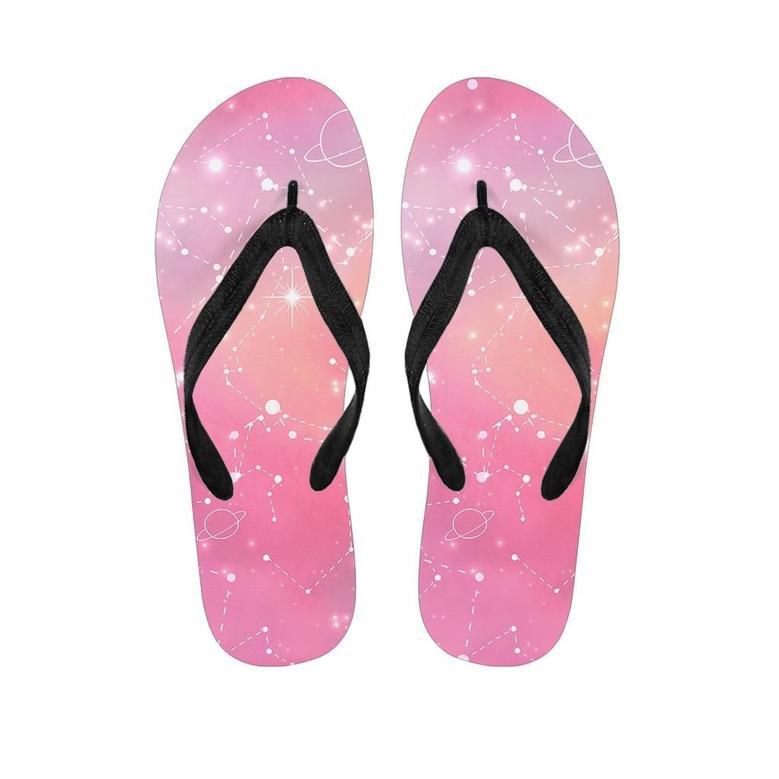 Pink Galaxy Stardust Men's Flip Flops