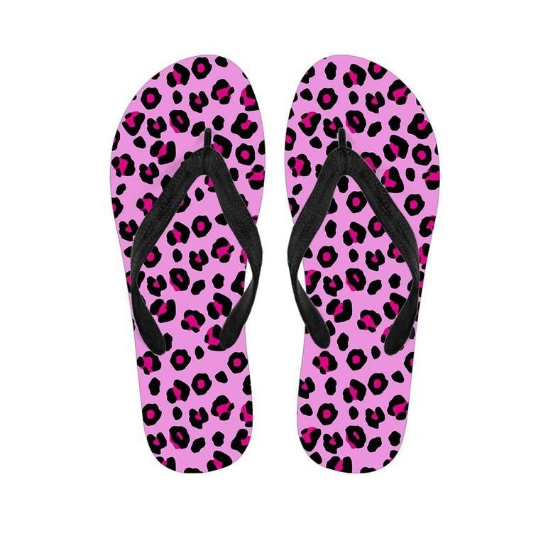 Pink Leopard Men's Flip Flops