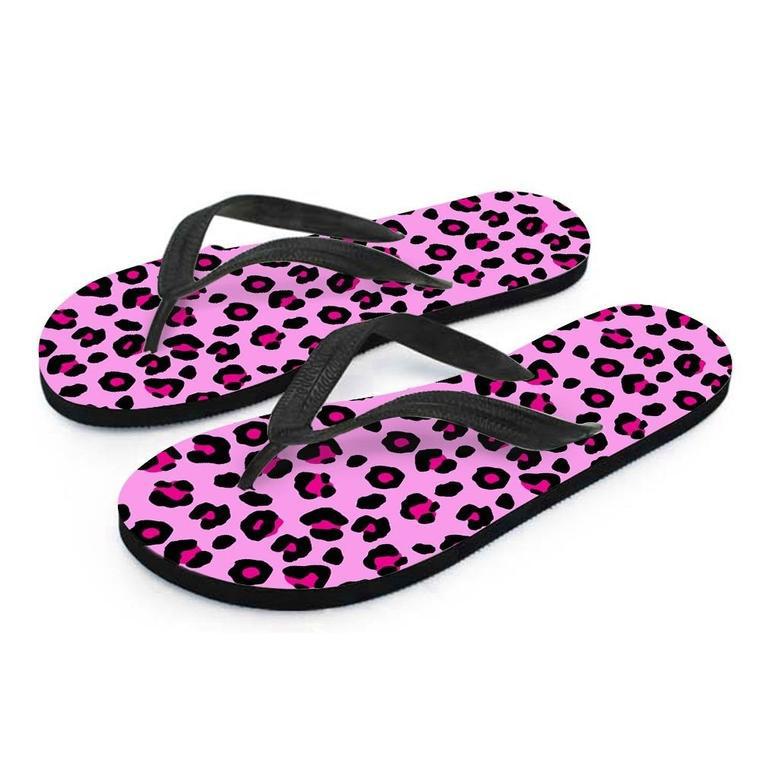 Pink Leopard Men's Flip Flops