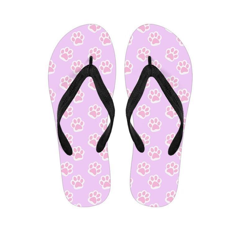 Pink Pastel Paw Men's Flip Flops