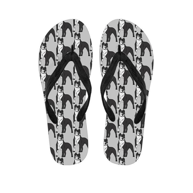 Pitbull Print Men's Flip Flops