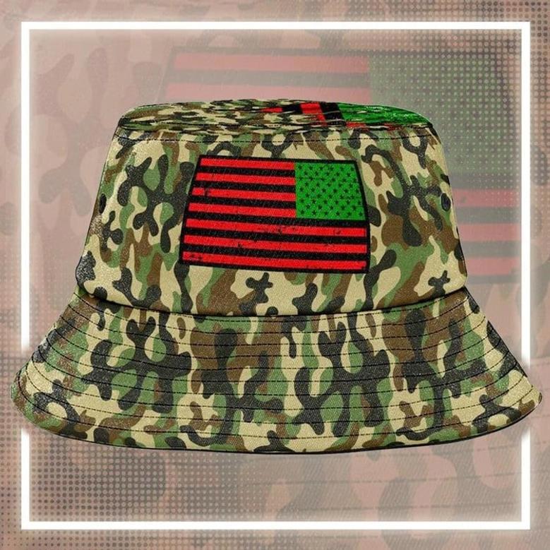 Powerful Panther Africa Reversible Bucket Hat for Men, Women, African American