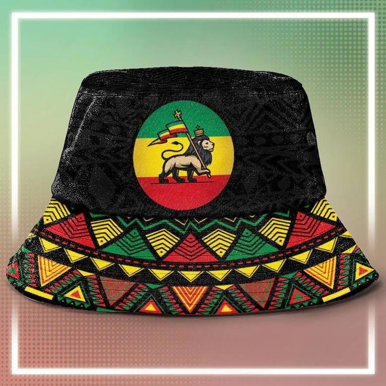 Powerful Panther Africa Reversible Bucket Hat for Men, Women, African American