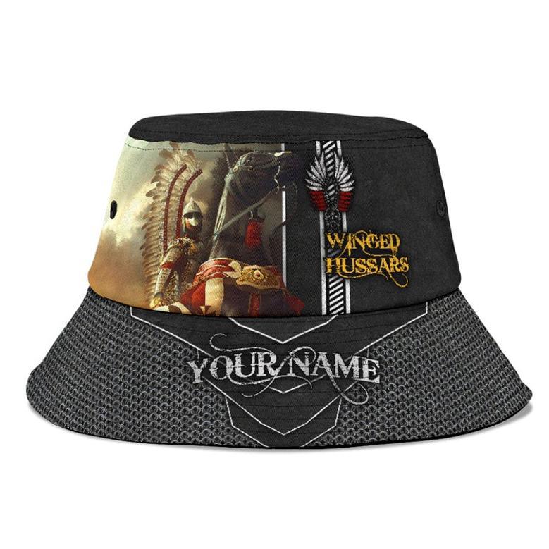 Premium Bucket Hat Winged Hussars D Over Printed Bucket Hat for Men