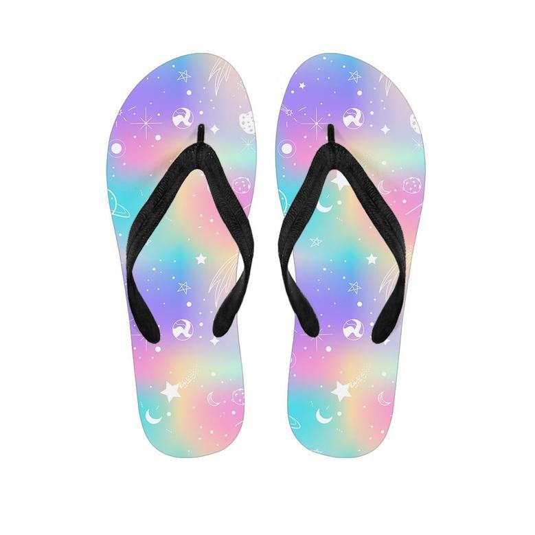 Print Holographic Men's Flip Flops