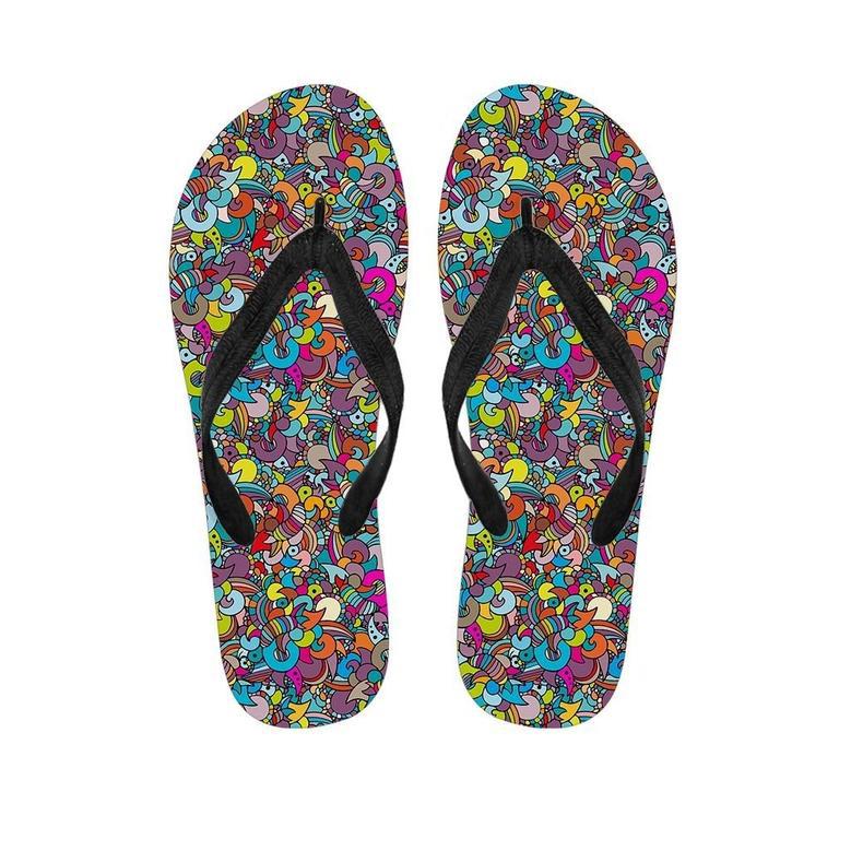 Psychedelic Print Men's Flip Flops