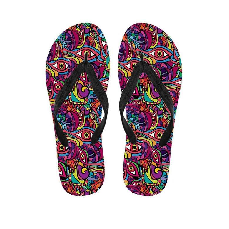 Psychedelic Trippy Eye Men's Flip Flops