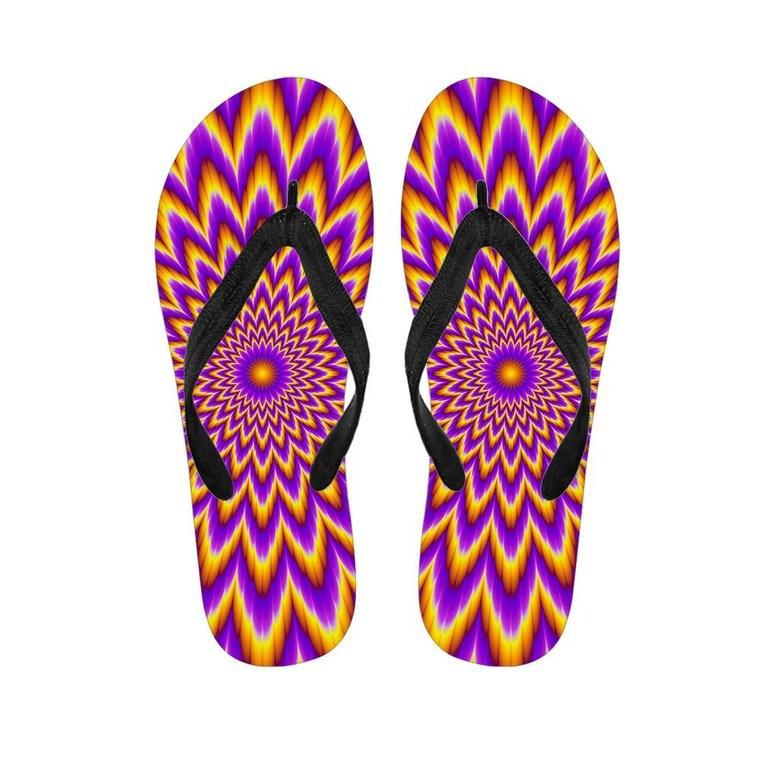 Pulsing Optical Illusion Men's Flip Flops