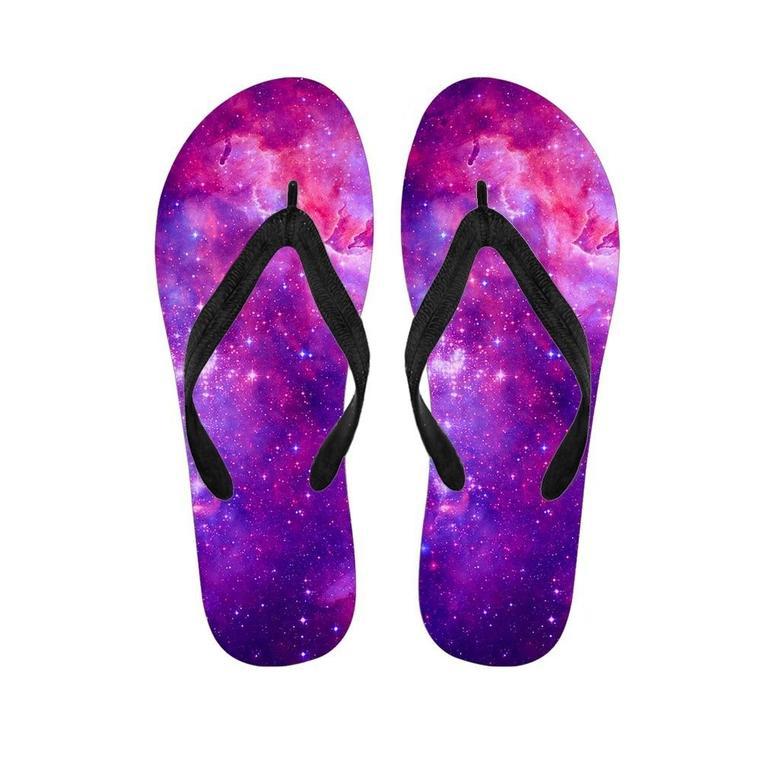 Purple Galaxy Space Men's Flip Flops