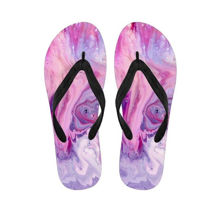 Purple Marble Men's Flip Flops