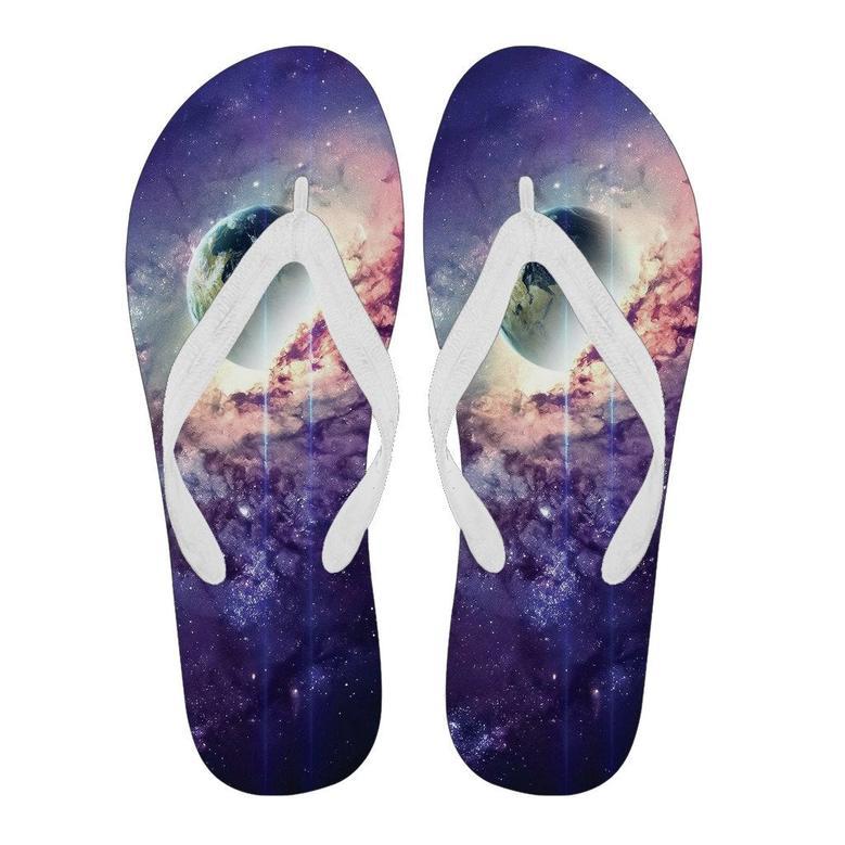 Purple Stardust Galaxy Space Print Men & Women Flip Flops