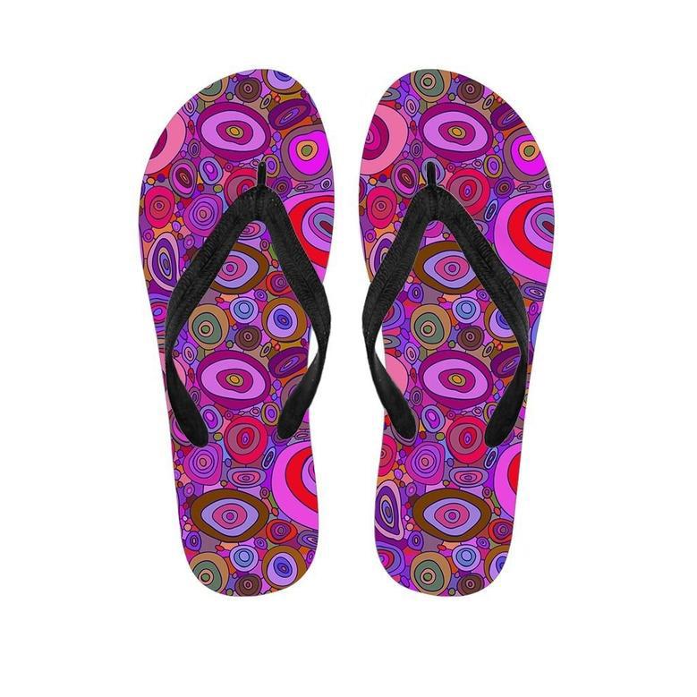 Purple Trippy Hippie Men's Flip Flops