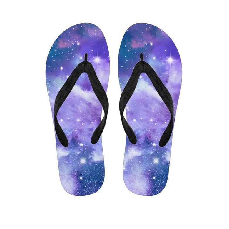 Purple Universe Galaxy Men's Flip Flops