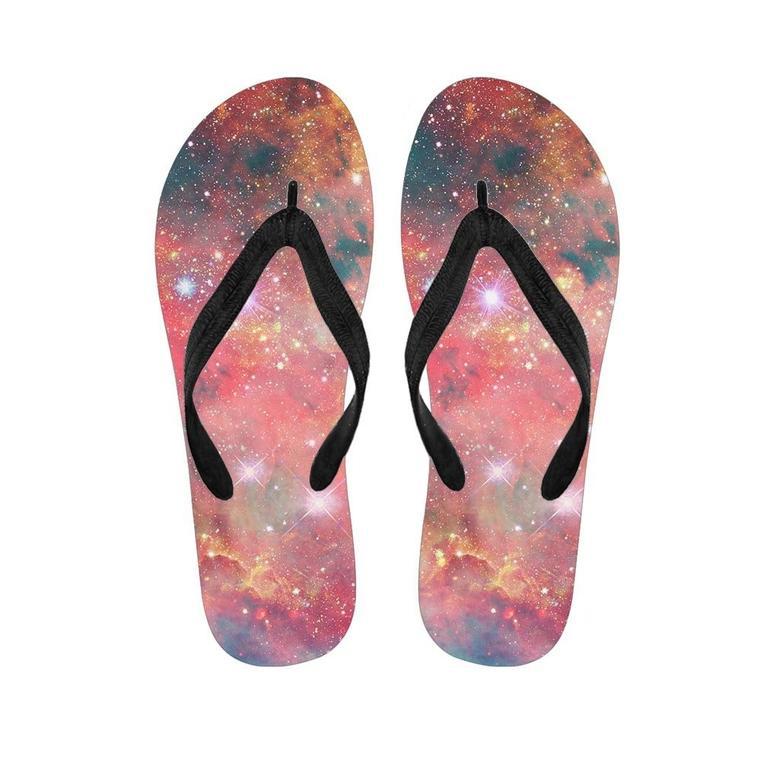 Red Cloud Galaxy Space Men's Flip Flops