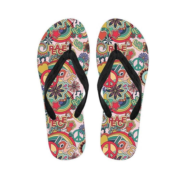 Retro Hippie Men's Flip Flops