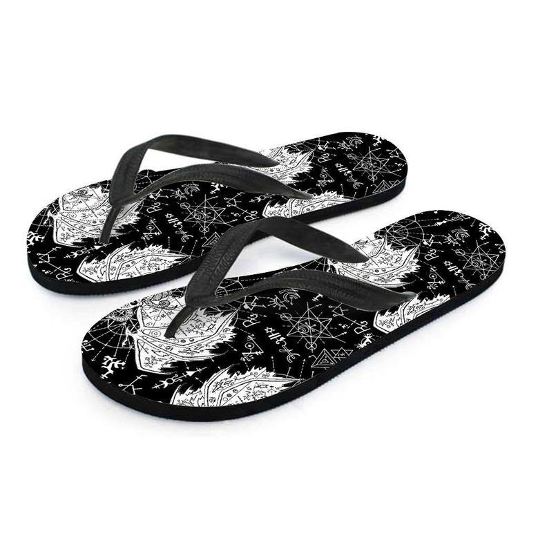 Satanic Demon Gothic Witch Men's Flip Flops