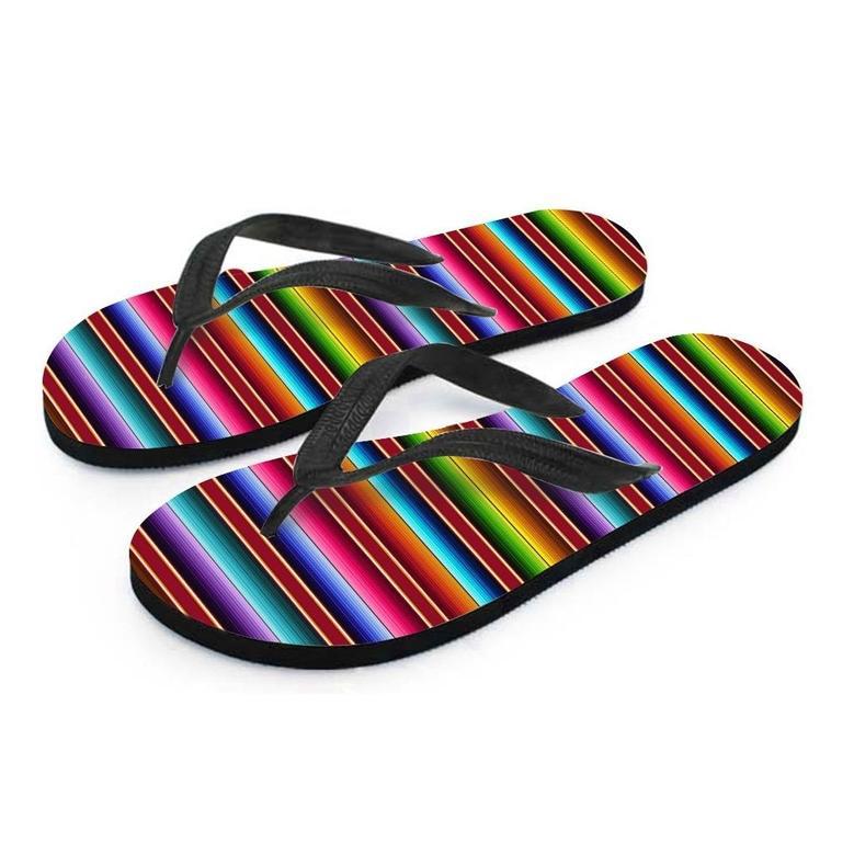 Serape Baja Print Men's Flip Flops