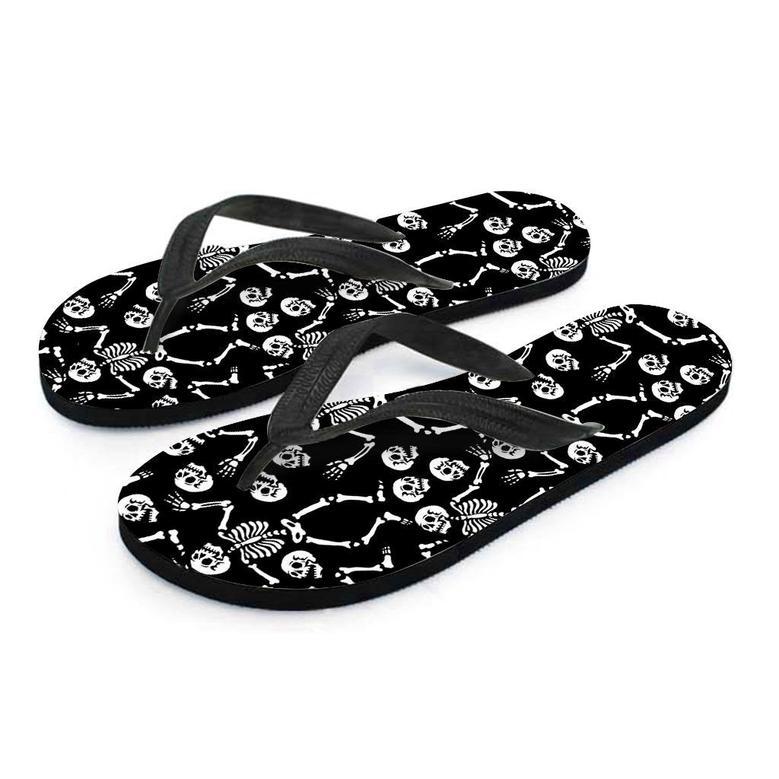 Skeleton Dancing Halloween Men's Flip Flops