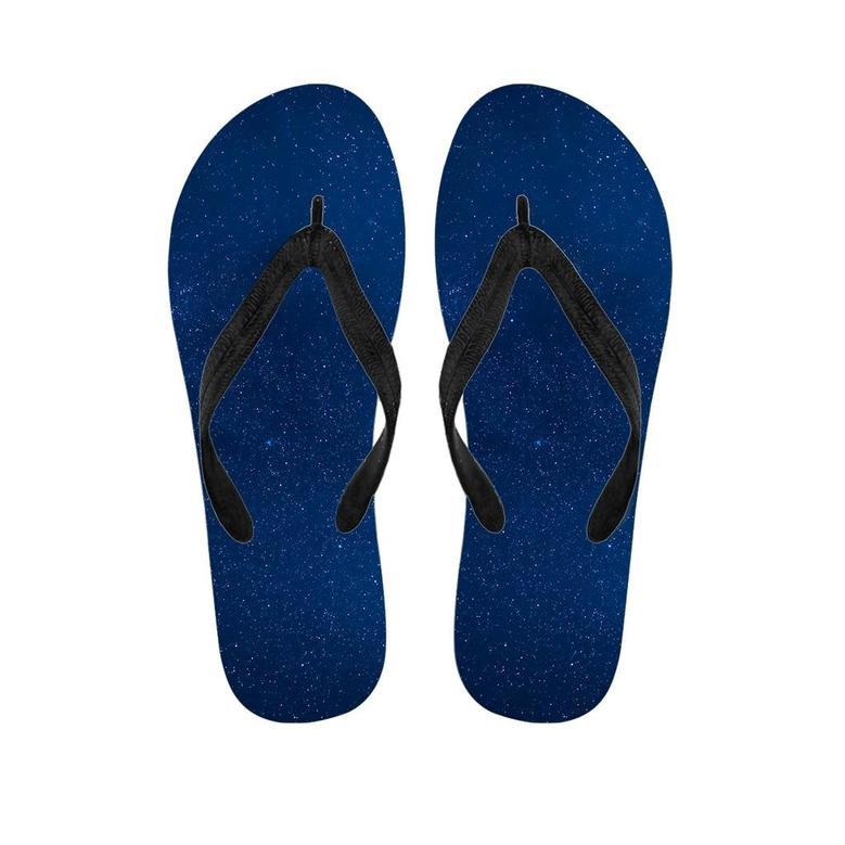 Space Blue Galaxy Men's Flip Flops