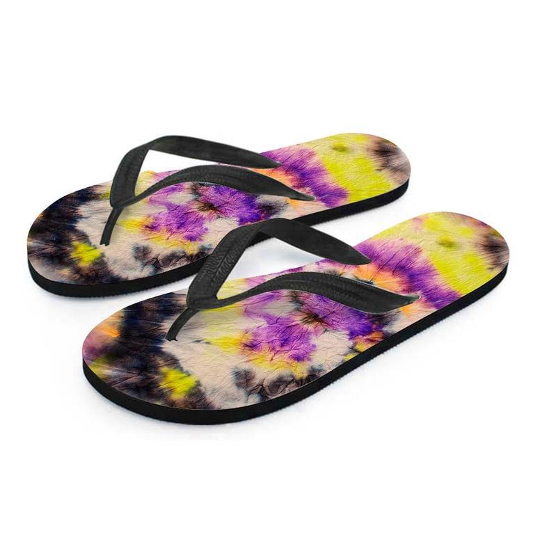 Spiral Hippie Tie Dye Men's Flip Flops