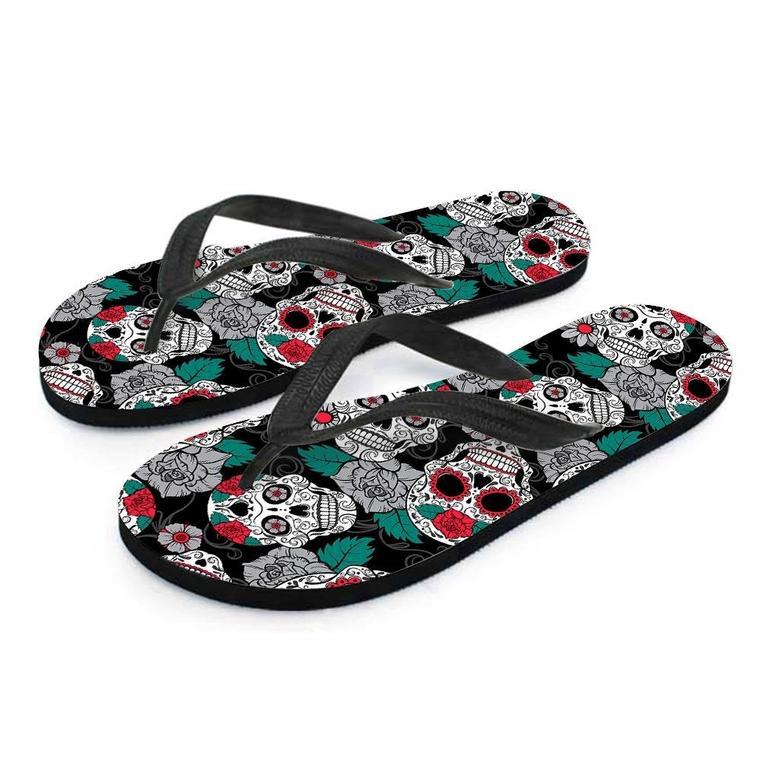 Sugar Skull Men's Flip Flops