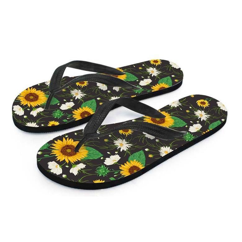 Sunflower And Chamomile Men's Flip Flops