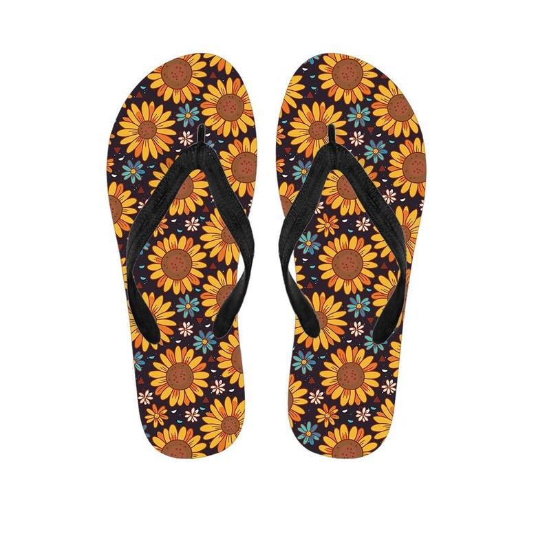 Sunflowr Floral Men's Flip Flops