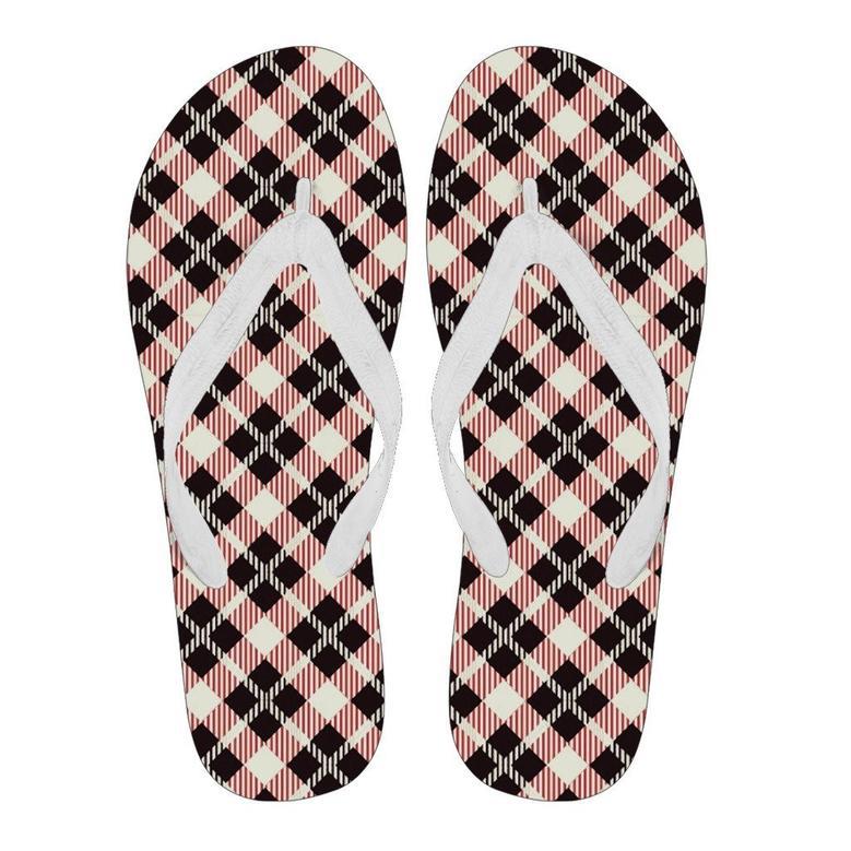 Tartan Scottish White Plaid Maclachlan Men & Women Flip Flops