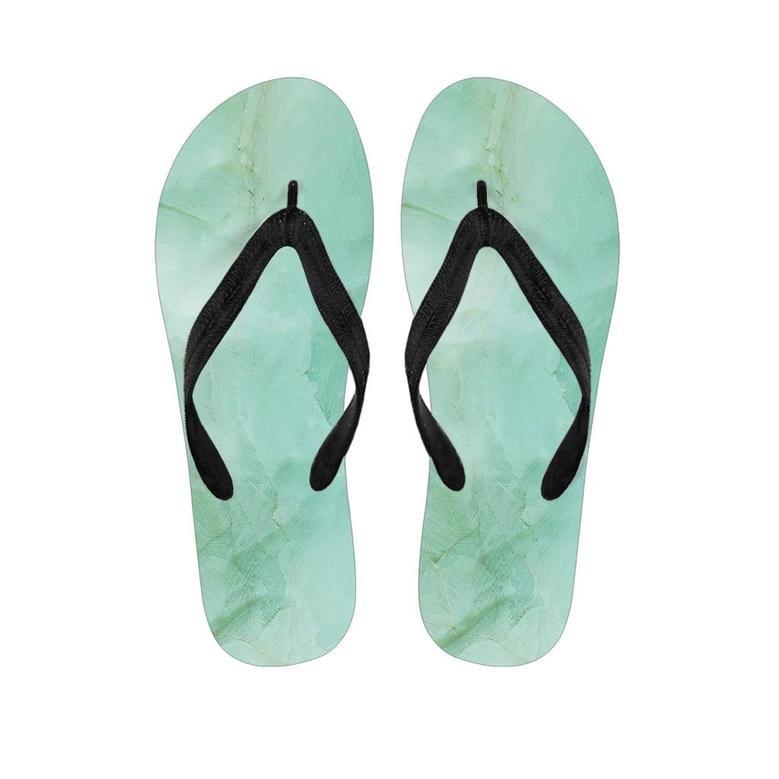 Teal Marble Men's Flip Flops