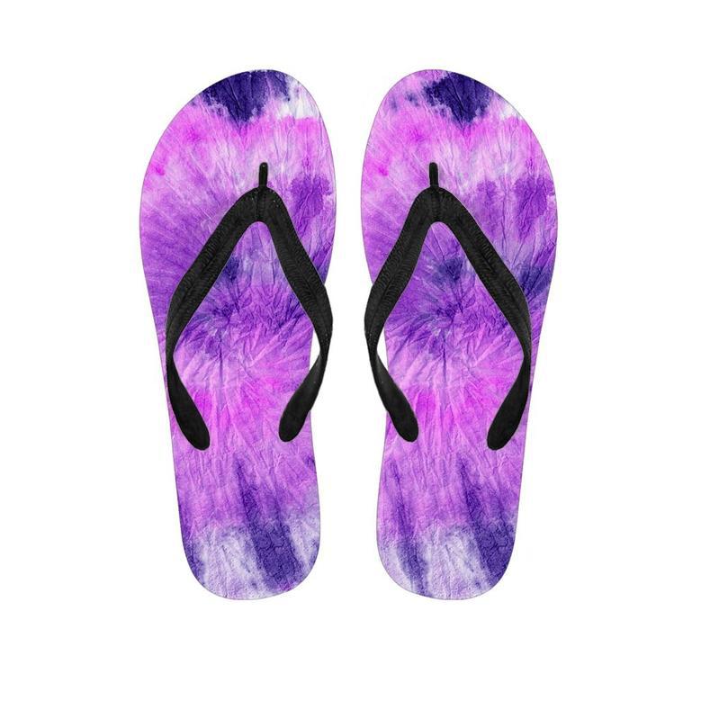 Tie Dye Purple Men's Flip Flops