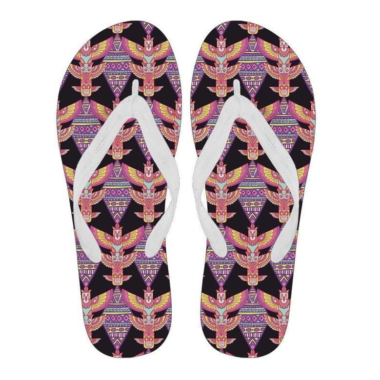 Tribal Aztec Native American Navajo Indians Print Men & Women Flip Flops