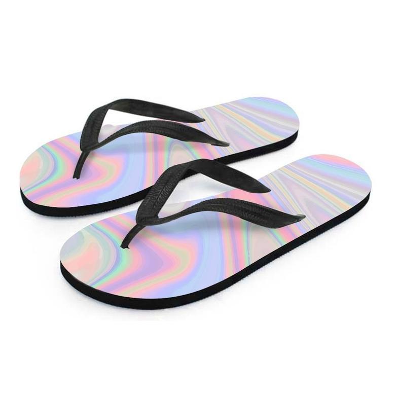 Trippy Holographic Men's Flip Flops