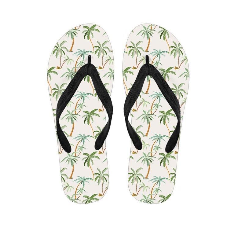 Tropical Palm Tree Hawaiian Print Men's Flip Flops