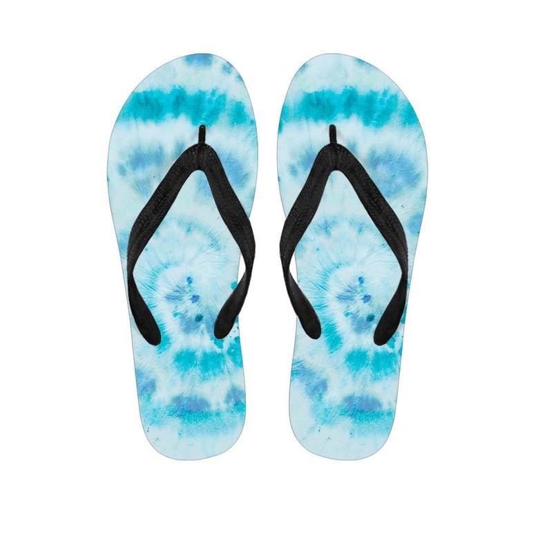 Turquoise Tie Dye Men's Flip Flops