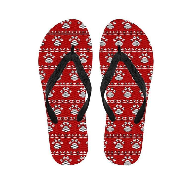 Ugly Christmas Paw Men's Flip Flops