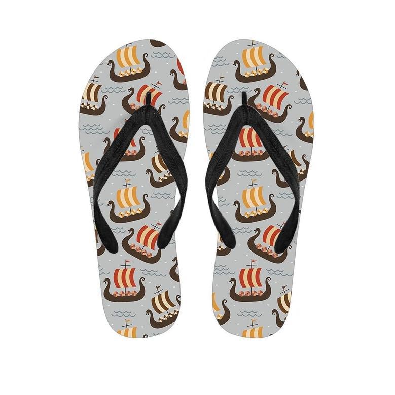 Viking Drakkar Ship Men's Flip Flops