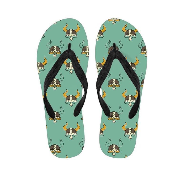 Viking Helmet Men's Flip Flops