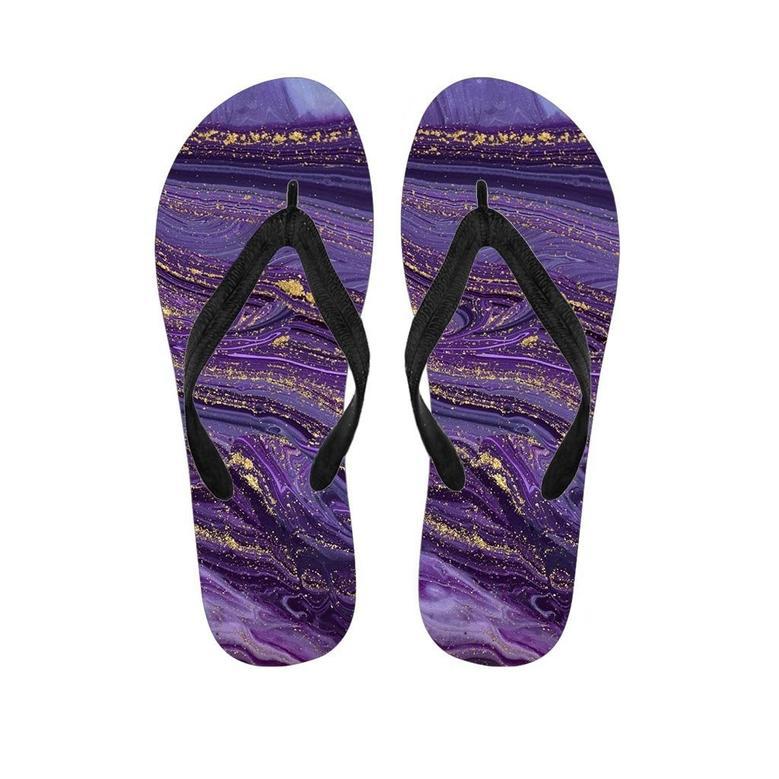 Violet Marble Men's Flip Flops