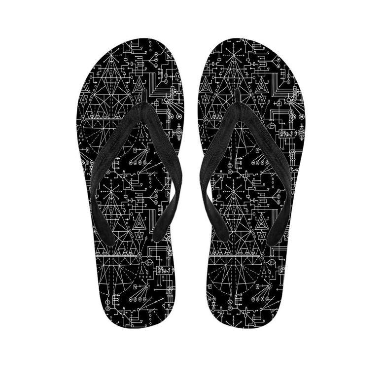 Witch Symbol Gothic Men's Flip Flops