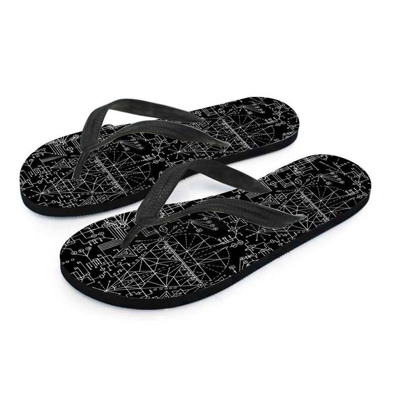 Witch Symbol Gothic Men's Flip Flops