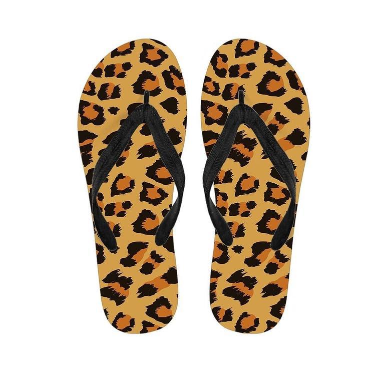 Yellow Cheetah Men's Flip Flops