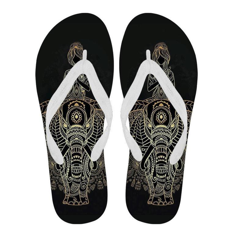 Yoga Elephant Mandala Men & Women Flip Flops